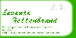 levente hellenbrand business card
